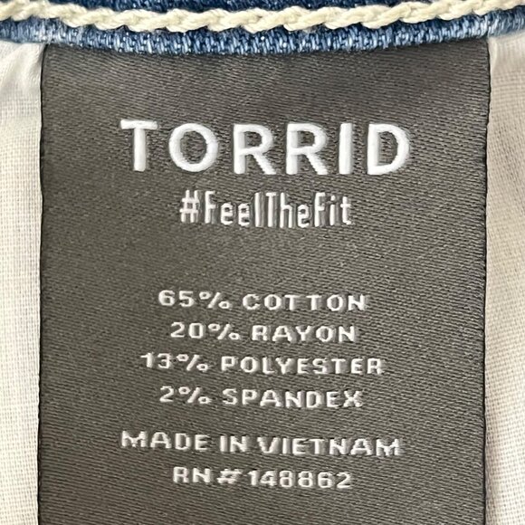NWOT Torrid Women's Super Soft Denim Jegging Size 30S Light Wash Stretch Raw Hem - Picture 8 of 12